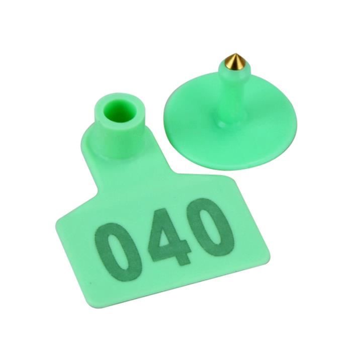 100 Pièces Étiquettes Oreille Plastique TPU Pour Bovins, Veaux, Moutons - Marquage Identification Bétail Sans Numéro - Élevage