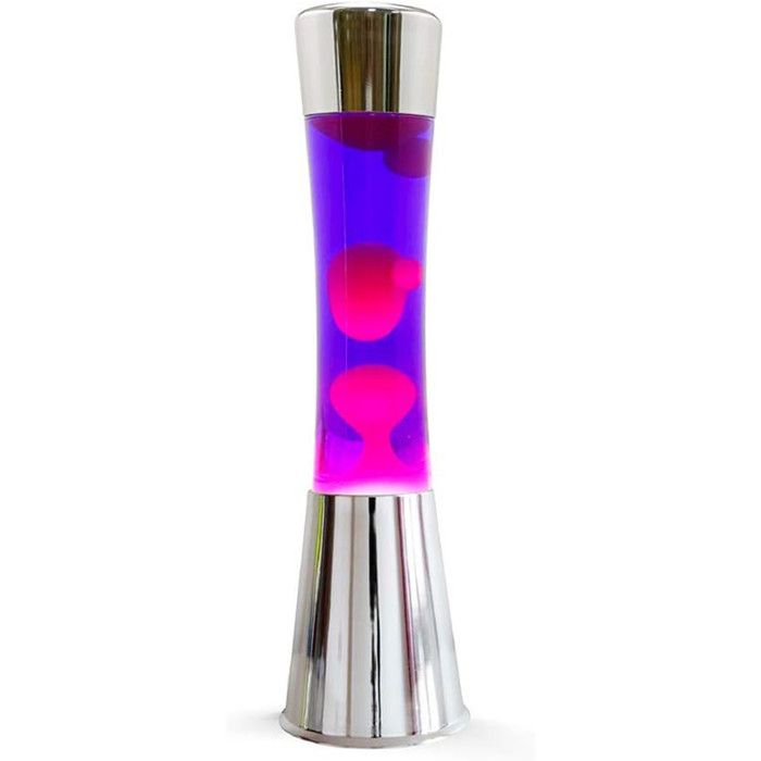 Lampe à lave - I-TOTAL - XL1772 - 40 cm - Base noire - Liquide violet et cire rose