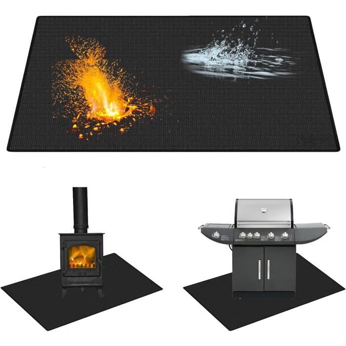 Tapis de protection de sol pour barbecue à gaz, à placer sous le gril, protège les terrasses et