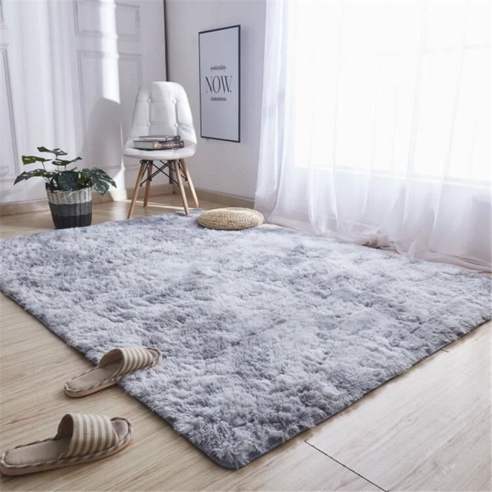Moderne Grande Whisper Shaggy tapis gris doux salon chambre à coucher Tapis Carpet Rugs UK 