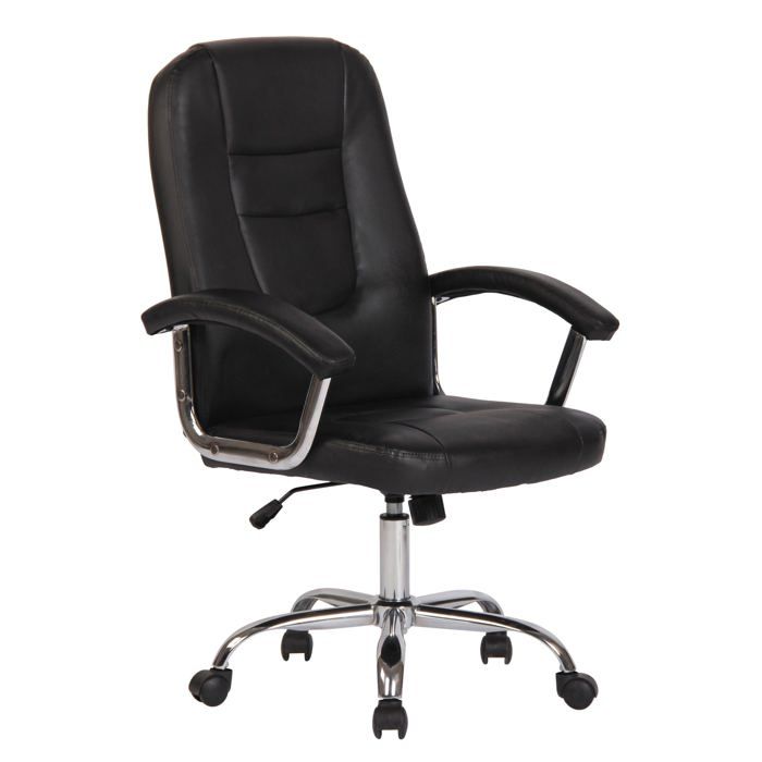 Fauteuil de bureau - Springos - Pivotant - Noir - Rembourré - Réglable
