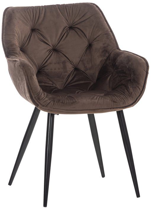 chaise de coiffeuse salon bureau rembourre confortable et moderne capitonne velours marron