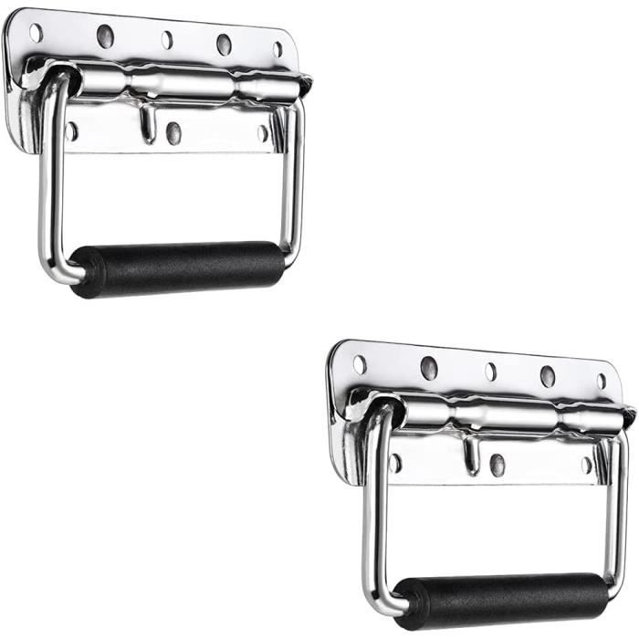 Lot De 2 Poignées à Ressort Pour Poêle à Bois - Acier Inoxydable Résistant à La Chaleur - Finition Dorée - Pour Poêle, Barbecue, Cheminée