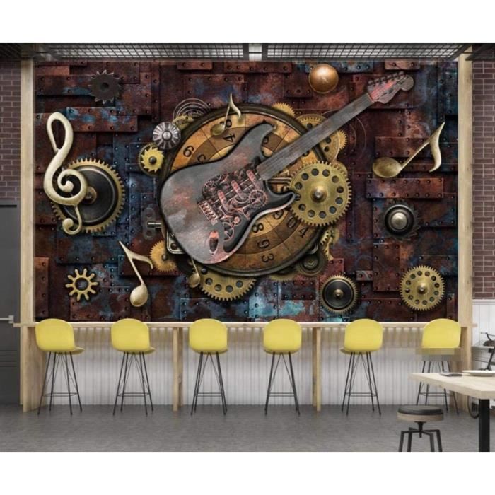 Papier Peint Mural Adhésif 3D - Clavier Musical N491 (autocollant Décoratif)