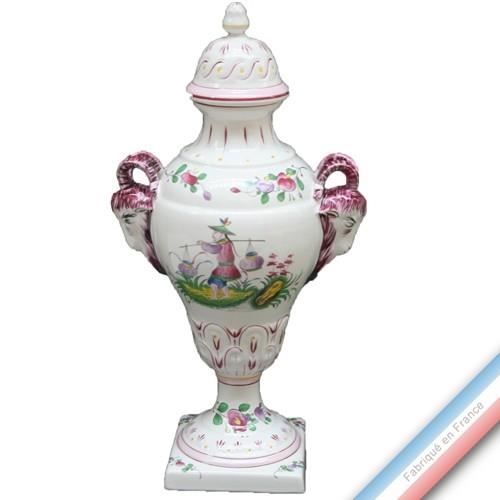 Soupière décorative Saint-Clément 1930 Collection-chinois-vase-tete-belier-h-49-cm
