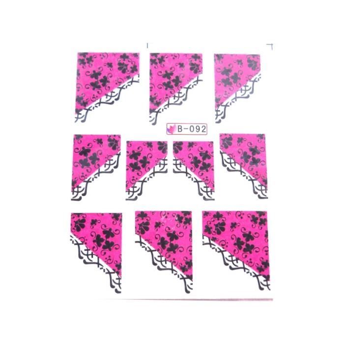 3 Planches De Stickers Ongles Water Decal – Motifs Fleurs Variés – Réf. STZ-384/357/381