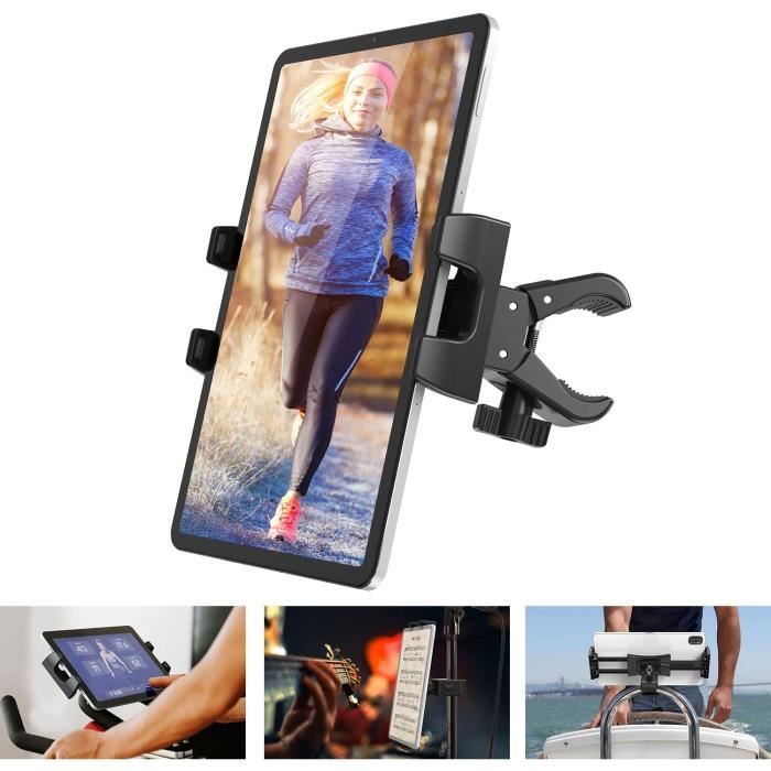 Support De Tablette Universel - Bras Flexible 22cm - Compatible 4,7" à 15,6" - Pour Tapis De Course, Vélo, Fauteuil Roulant