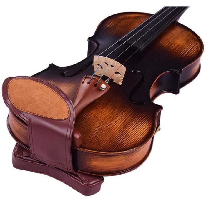 Support dépaule de violon-support de coussin dépaule en caoutchouc noir réglable confortable pour violon 3/4 4/4 
