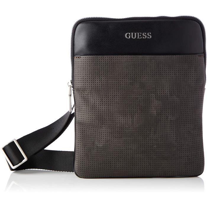 CARTABLE Guess Scala Flat Crossbody Sac de rangement. Homme Gris
