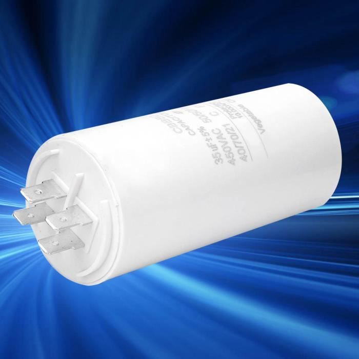 PATIKIL Cbb60 6Uf Fonctionnement Condensateur, 4pcs Ac 250V 4 Broches 50/60Hz Cylindre 1.25 X 2.73pouce Pour Eau Pompes, Lavage Machines Moteur Démarrage