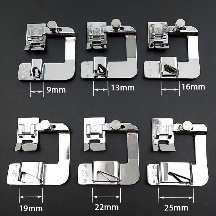 1pcs 13 mm Pied Presseur pour Machine à Coudre Domestique, 1 Pièce,Ourlet Roulé, Accessoires de Couture pour