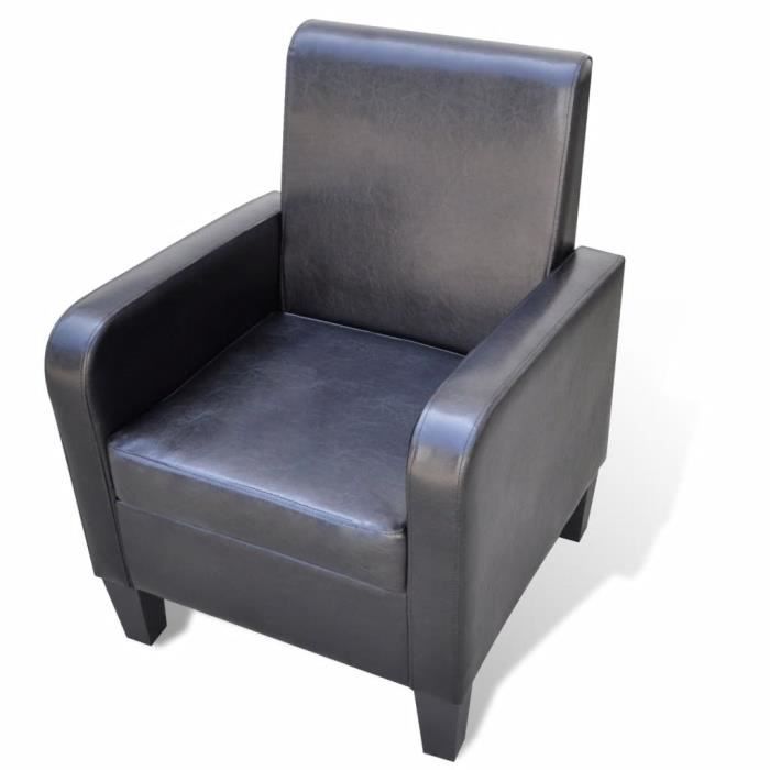 Fauteuil Noir Similicuir #16