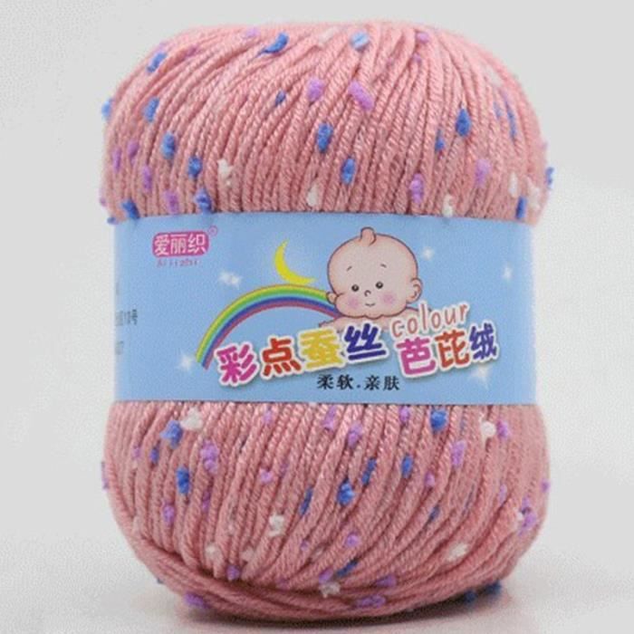 Vente 1 écheveau x50g bébé cachemire soie laine enfants main tricot crochet fil 03 