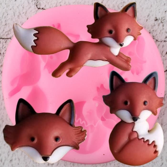 Moule Moules En Silicone Avec Tete De Renard Mignon Bricolage Animaux Outils De Decoration De Gateaux Fondant Bijoux Moules A Cdiscount Maison