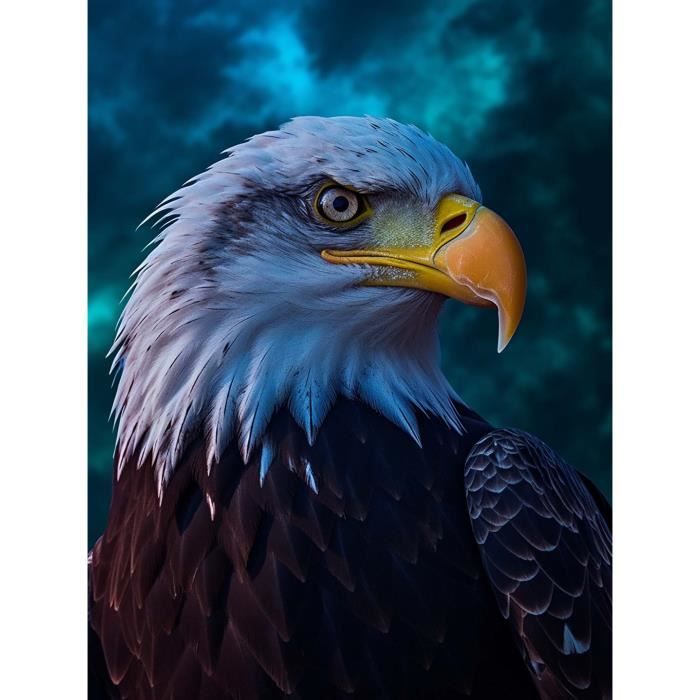 Bimkole 5D Diamond Painting Kit Completo Fai da Te Aquila Bianca, Animale Pittura Diamante Punto Croce Strass Arte E Creazione Di Mosaico Decorazione Murale Artigianale 30X40 cm