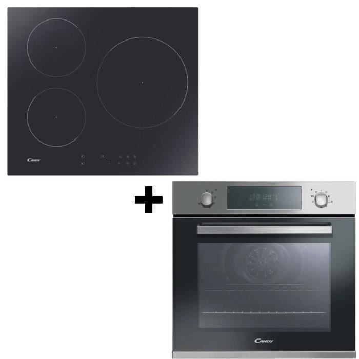 Pack cuisson CANDY Plaque de cuisson induction CI633CTT + Four
