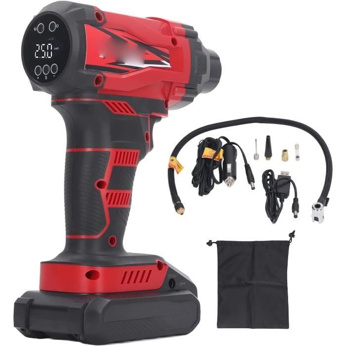 Compresseur D'air Sans Fil 10.34 Bar Compatible Batterie Makita 18V - Gonfleur Portable Avec écran Numérique, Lumière LED Et Arrêt Auto - Pour Voiture, Moto, Vélo, Ballons