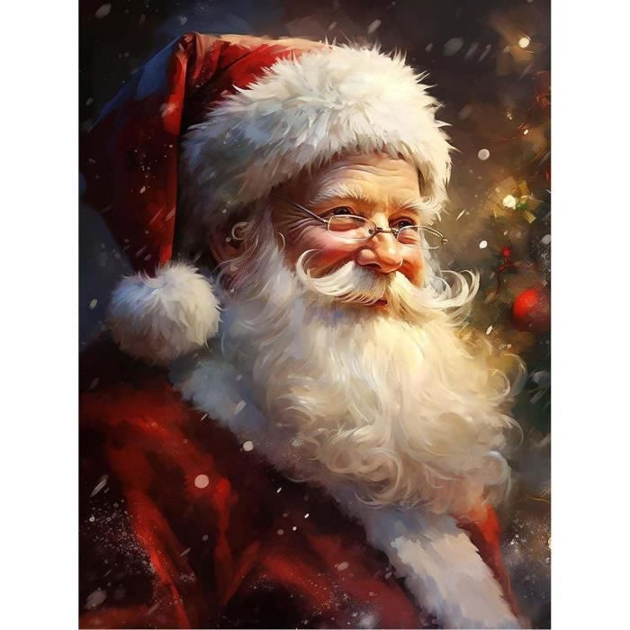 Kit Diamant Peinture Noël - 20 Pendentifs à Strass DIY - Père Noël, Flocons, Bonhommes De Neige - Déco Et Cadeau