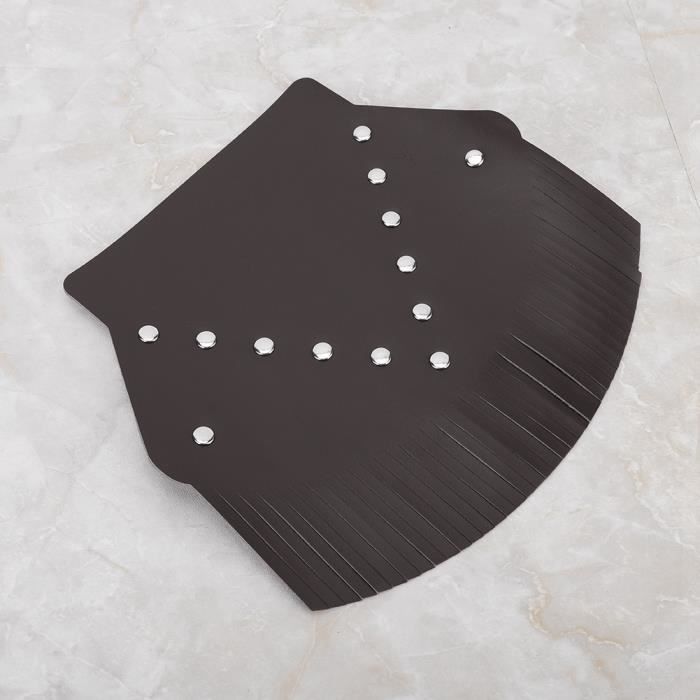 Rosvola Bavette Garde-Boue Moto - Franges Cuir PU - Universel - Noir - Protection Pneus Et Style Custom