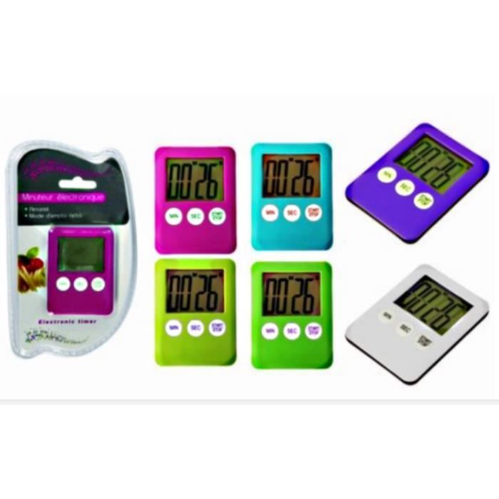 MINUTEUR ELECTRONIQUE AIMANTÉ USTENSILE DE CUISINE PLUSIEURS COULEURS