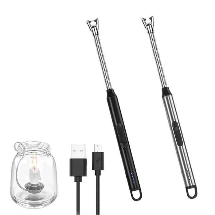 Allume-Bougie Électrique LiRiQi USB Rechargeable - Briquet Arc Avec Flexible 360° Coupe-Vent