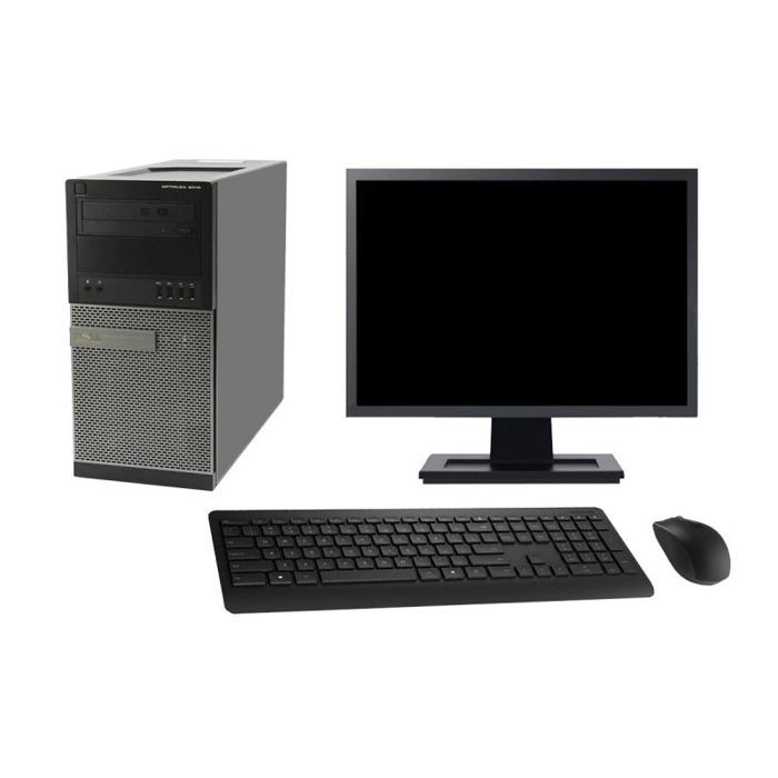 PC Tour Dell 9010 Ecran 19 Intel G630 RAM 8Go Disque Dur 500Go Windows 10 Wifi