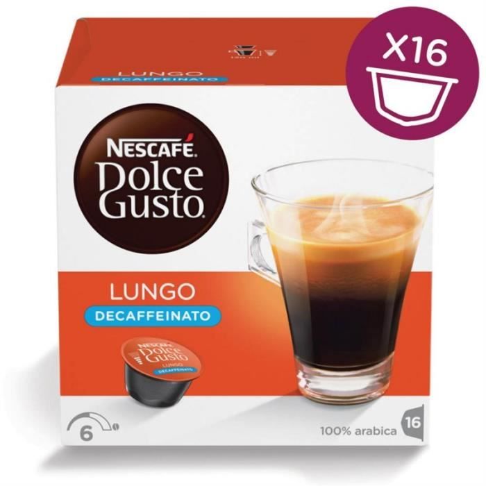 DOLCE GUSTO - Café Lungo Décaffeinato 112G - Lot De 3