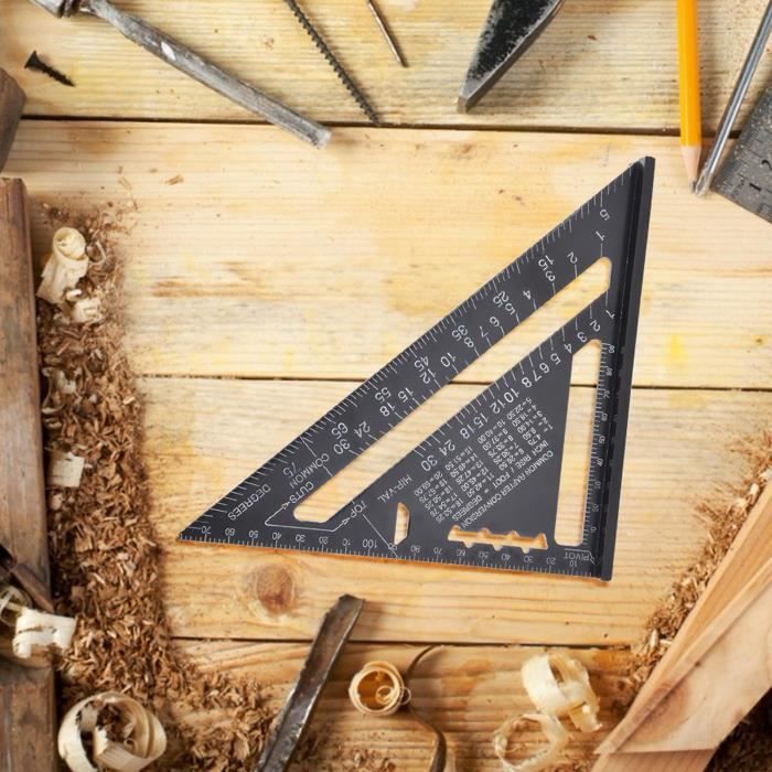 Règle Triangulaire Métal Noir 30cm - 12 Échelles Métriques Pour Architecture Et Design | Règle D'Ingénieur Professionnelle