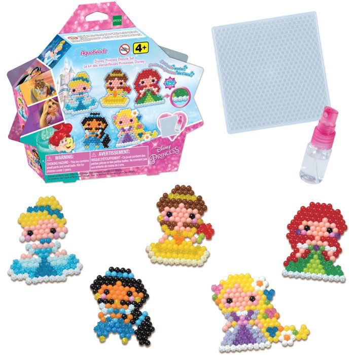 Coffret AQUABEADS 31606 – Princesses Disney avec Plus de 800 Perles Étoiles