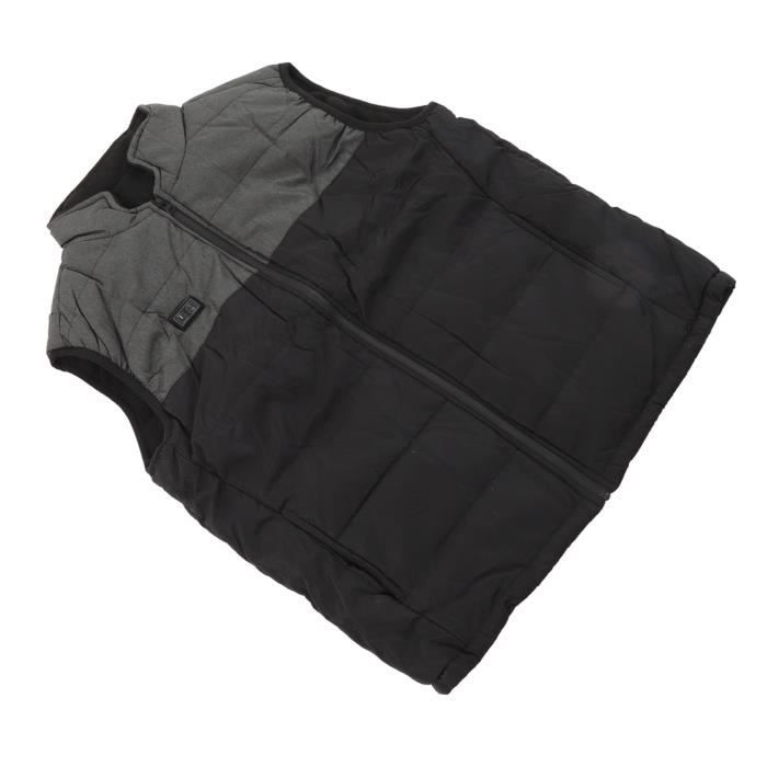 Gilet Chauffant électrique Enfants USB - 2 Zones Chauffantes, Sans Manches, Pour Ski, Moto, Plein Air
