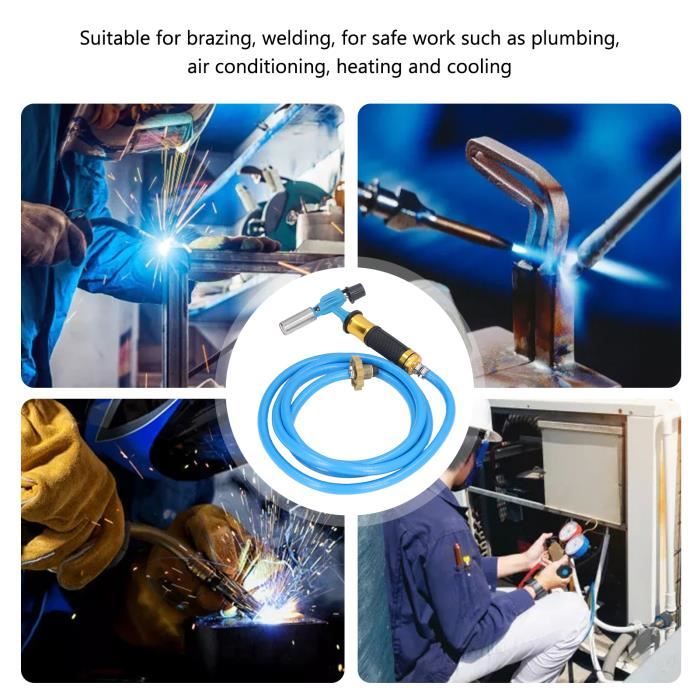 Chalumeau Kit de torche de soudage au gaz liquéfié en cuivre for la soudure, le brasage, la cuisson, l'éclairage, le désherbage avec un tuyau de 2,5 m Chalumeau Kit de torche de soudage au gaz liquéfié en cuivre for la soudure, le brasage, la cuisson, l'éclairage, le désherbage avec un tuyau de 2,5 m