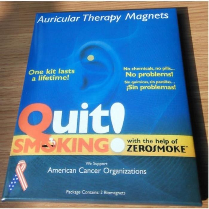 L'acupuncture auriculaire magnétique pour aider à arrêter de fumer.