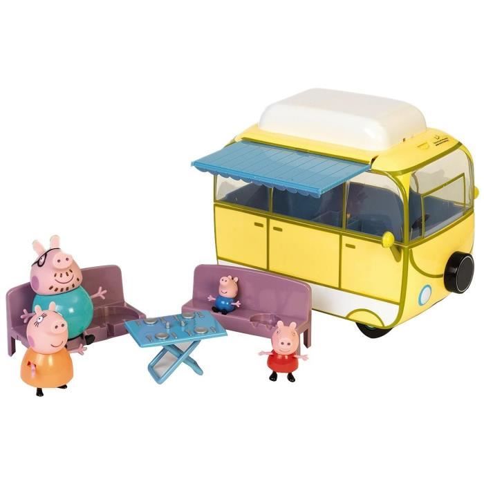 PEPPA PIG Coffret Campingcar avec 4 personnages Cdiscount Jeux Jouets