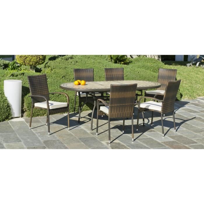 Ensemble Table Casino 150 200 6 Fauteuils Bel Achat Vente Ensemble Table Et Chaise De Jardin Ensemble Table Casino 150 200 Cdiscount
