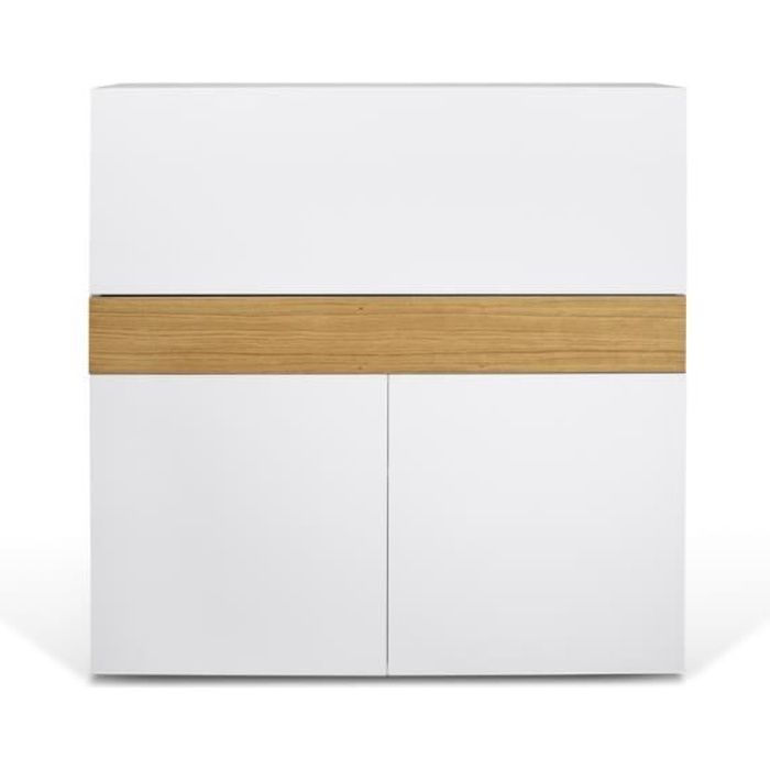 Bureau Focus Blanc Et Chene Naturel 110 X 109 Achat Vente Secretaire Vendu Et Expedie A Votre Domicile Ou En Pied D Immeuble Par Temahome Boutique Officielle Expedie Sous 3 A