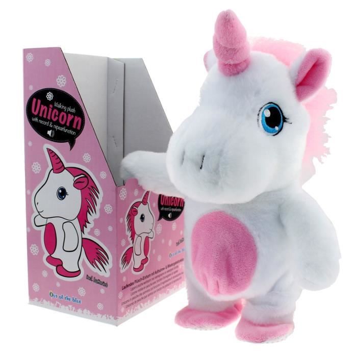 PELUCHE LICORNE ENREGISTRE REPETE ET MARCHE 22 CM JOUET RIGOLO Cdiscount Jeux Jouets