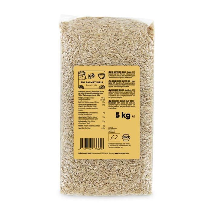 KoRo Riz basmati brun bio 5 kg Cdiscount Au quotidien