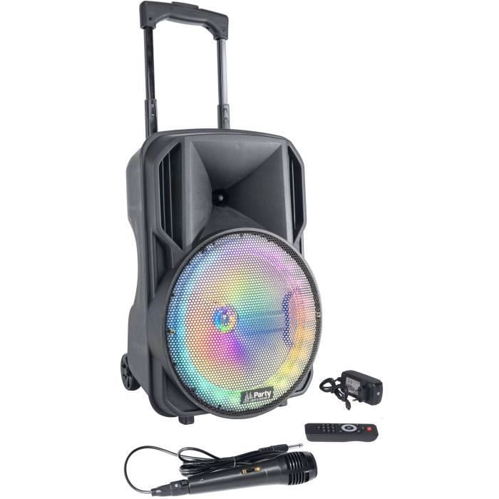 Enceinte Bluetooth NEBULA Avec Projection Aurores Boréales - LED RGB Et Stroboscope - Télécommande - USB-C