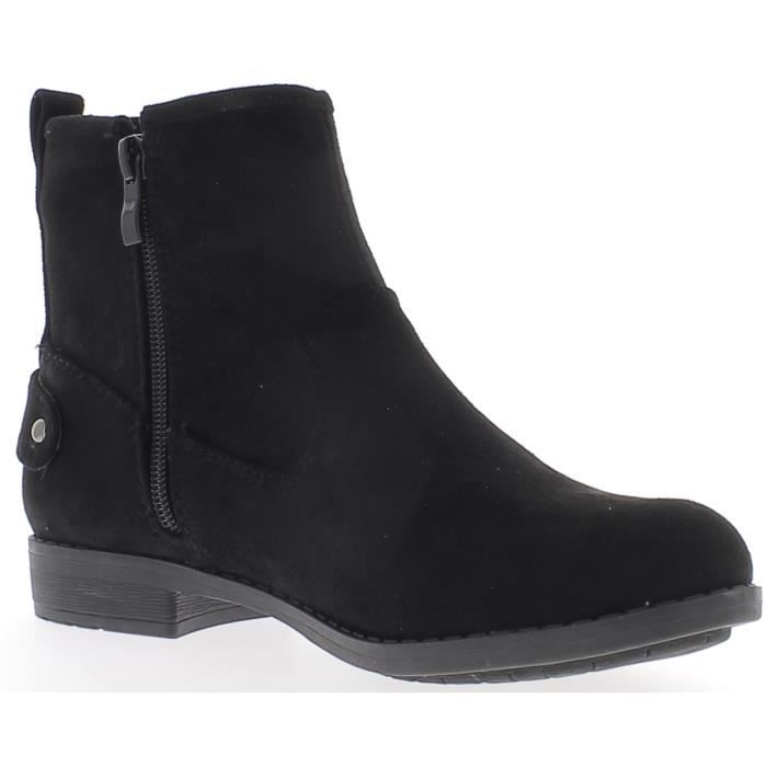 Bottines femme cuir zippées