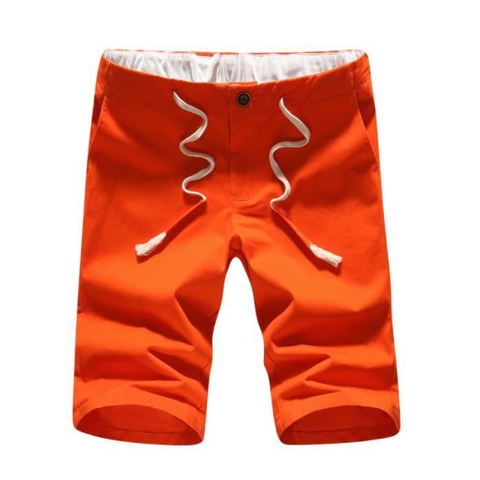 Bermuda Rétro Homme Cargo Denim - Mélange Coton Multi-Poches - Style Chino Pantalon Court