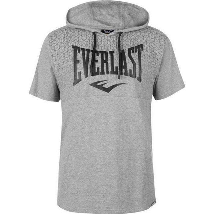 Sweat-shirt Everlast Manches Courtes Gris 100% Coton
