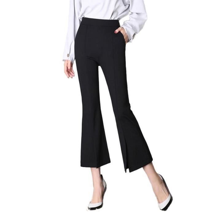 Pantalon 7 8 femme taille élastique