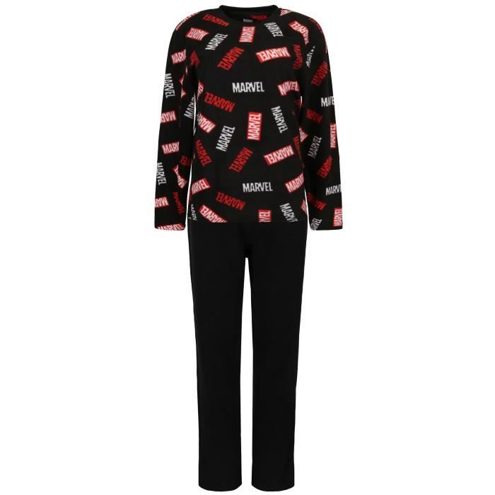 Marvel Pyjama homme en molleton noir avec pantalon long Noir Cdiscount Pret a Porter