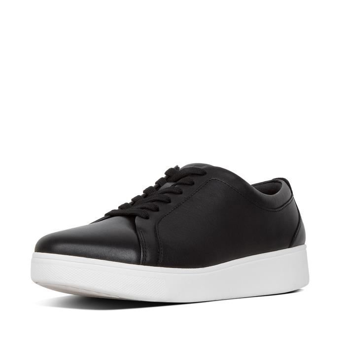 FitFlop Baskets en cuir femme FitFlop Rally - Noir - 39 - Lacets - Plat - Cuir