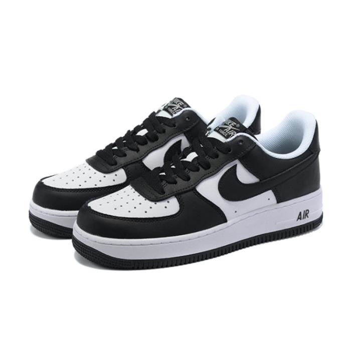 Baskets Nike AIR Force 1 Run Retro High Running Femme Homme Noir Cuir Taille 40 Noir Cdiscount Chaussures