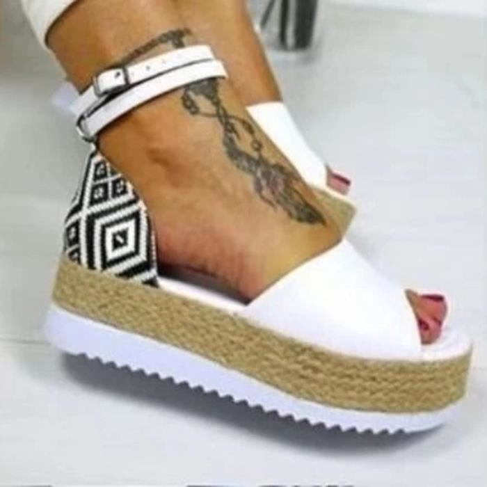 Sandales femme marron sur un talon compensé Susannah - Chaussures 1 - Camel || marron | - magasin de chaussures en ligne