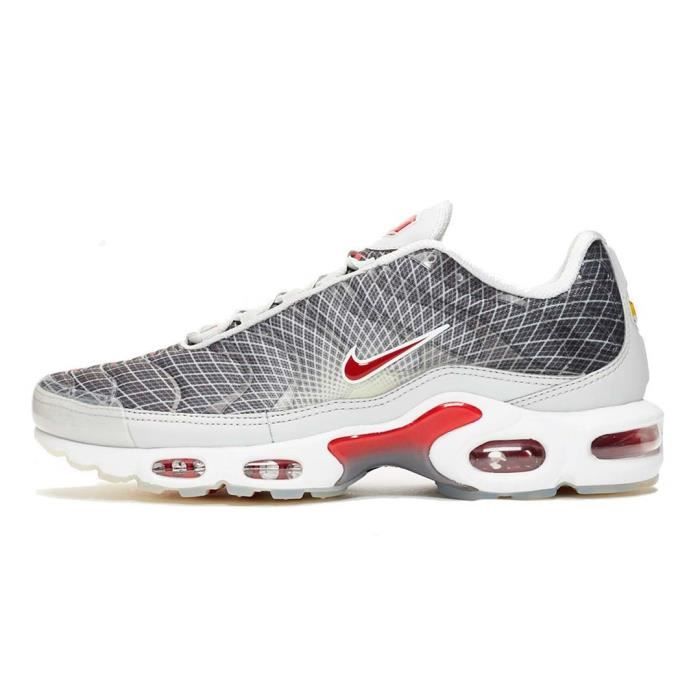 Baskets Nike Air Max TN Plus Blanc Noir Gris Homme Running ... Baskets Nike Air Max TN Plus Blanc Noir Gris Homme Running ...