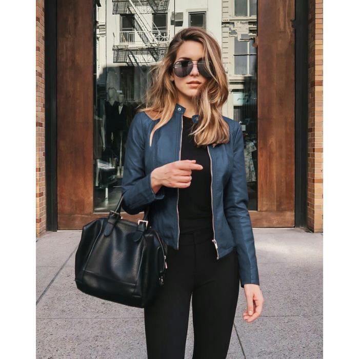 Blouson bleu femme deals
