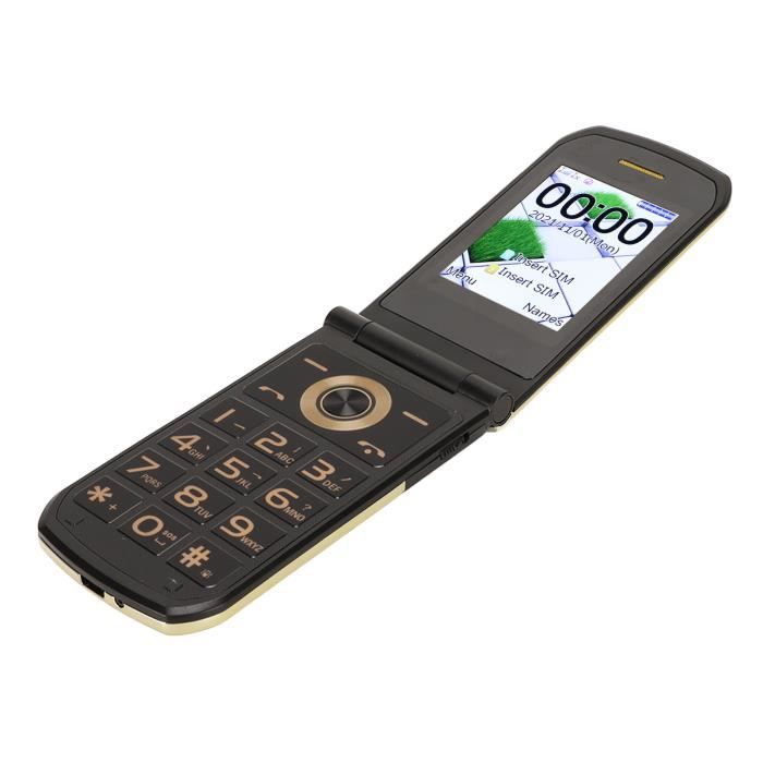 Téléphone portable à clapet pour personnes âgées - OMABETA - Grand écran 4\