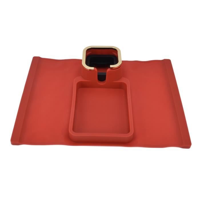 Porte-gobelet De Canapé En Silicone - Avec Support Métallique, 2 Emplacements, Pour Télécommande Et Téléphone - Noir - 5